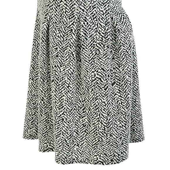 Dressbarn Pleated Textured Knit Fit & Flare Dress - Picture 6 of 7